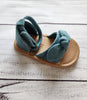 Linen-Style Bow-Tie Sandals